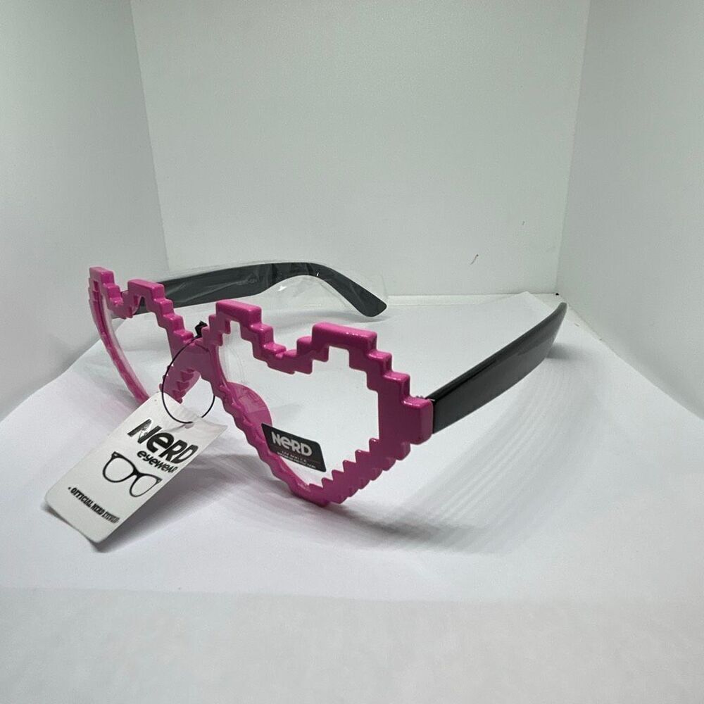 Nerd Eyewear Pixel Heart Glasses – UV400 Protection 😎❤️✨